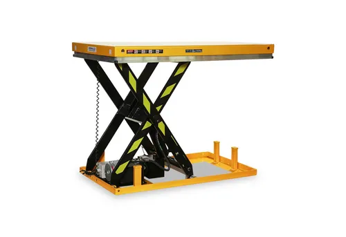 OSWALD Transportgeräte Gabelhubwagen Hubtisch ETH2 2,0 t - Hubhöhe 990 mm - 1300 x 800 mm - 230V, (ETH2-230), Elektrischer Scherenhubtisch, 230V / 16A Anschluss