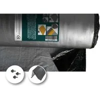 Alpholz Dacheindeckung KSK Selbstklebend 4m² Anthrazit für Flach- & Pultdächer - Komplettpaket für regensichere Dächer: KSK Dachbahn, Flachdachblenden und Spenglerschrauben. Ideal für Gartenhäuser bis 5 m². Schnelle und einfache Montage ohne Flammen.