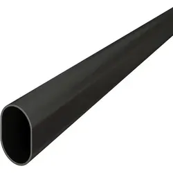 Ms Beschläge - Schrankrohr Schwarz 30x15mm Kleiderstange Oval Garderobenstange 1,50 Meter