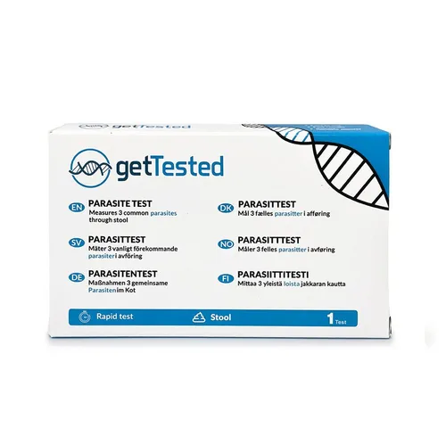 GetTested Parasiten Schnelltest - Ein einfacher Stuhltest zur Identifikation von häufigen Parasiten. Ideal für die Unterstützung der Verdauungsgesundheit. Schnelle Ergebnisse und einfach in der Anwendung.