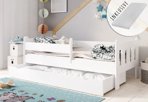 Kids Collective Kinderbett 80x180 cm mit Matratze und Schublade