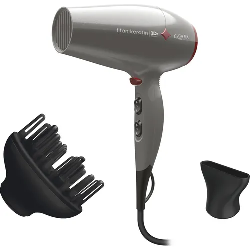 GAMA GA.MA Titan Keratin Diamond 3D Haartrockner 2300 W in Grau
