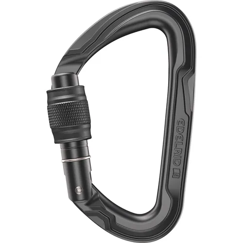 Edelrid Pure Screw Karabiner (Größe 000, schwarz) in schwarz von EDELRID