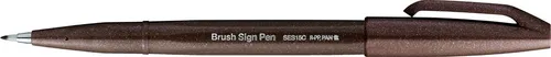 PentelArts Faserschreiber Brush Sign Pen SES15 dunkelbraun