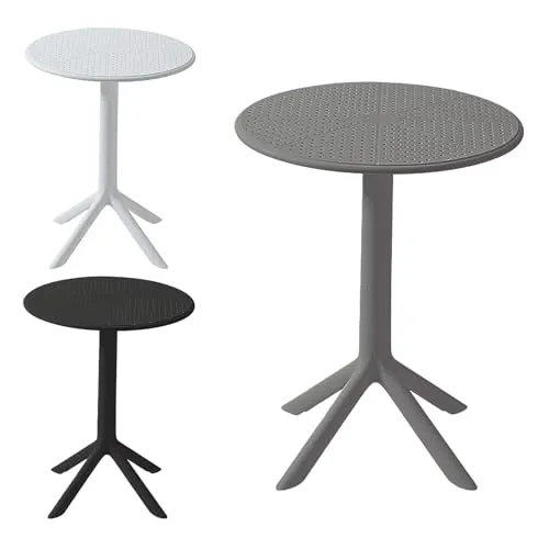 VORTIVO Gartentisch Grau – Wetterfest und Stabil für Balkon & Garten - Beistelltisch aus robustem, UV-beständigem PP-Kunststoff, ideal für kleine Balkone und Terrassen. Mit modernem Design und einfacher Montage – perfekt für den Einsatz im Freien.