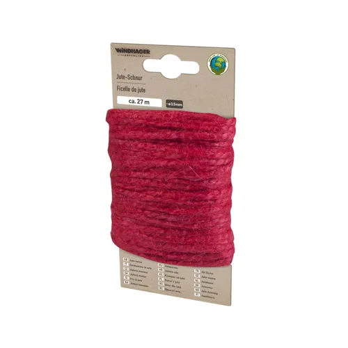 Windhager Jute-Schnur 27 m, rot von Windhager