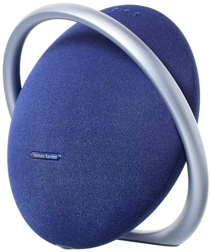 Harman Kardon Onyx Studio 8 - Bluetooth Lautsprecher in Blau - Tragbarer Bluetooth-Lautsprecher mit kristallklarem Sound und bis zu 8 Stunden Akkulaufzeit, ideal für Musikliebhaber und Freisprechanrufe.