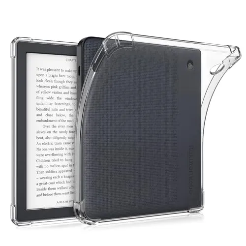 Fintie Clear Hülle für Tolino Vision Color (2024)/Vision 6 (2021) & Kobo Libra Colour (2024)/Libra 2 (2021) 7 Zoll eReader, Durchsichtig Weiche TPU Case, Stoßfest Anti-Scratch Cover, Transparent