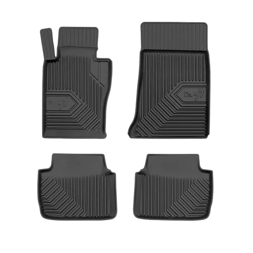 Fußmatten Gummimatten No.77 für BMW 3er E46 1998-2005 AWD TPE Schwarz 4 tlg - 4-teiliges Fußmatten-Set für BMW 3er E46, wasserfest und rutschfest. Perfekter Schutz für Ihr Fahrzeug mit einfachem Einbau und passgenauer Form.