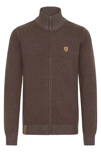 Indicode IDAndy Herren Strickjacke Cardigan Grobstrick mit Reißverschluss - Modische Herrenstrickjacke aus weichem Baumwollmaterial, ideal für Freizeit und Büro. Mit durchgehendem Reißverschluss und gerippten Details. Bequem und vielseitig kombinierbar.