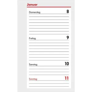 bsb Kalendereinlagen 02-0195, Mini, 1 Woche auf 2 Seiten, A8 - Einlagen für Kalender, ideal für die Planung mit 53 Wochenplänen und Jahresübersicht im praktischen A8-Format.
