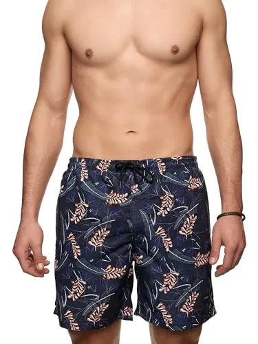 Indicode Herren INTonios Badehose – Stylische Badeshorts für Männer in Schwarz, Größe M