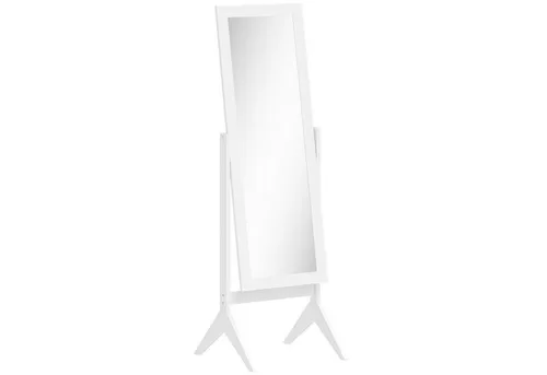 furnicato Standspiegel Ganzkörperspiegel 47x46x148 cm in Weiß