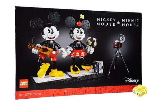 LEGO 43179 Disney Micky Maus & Minnie Maus - Baubare Figuren für Erwachsene, kreatives DIY-Projekt mit nostalgischem Charme und beeindruckenden Details