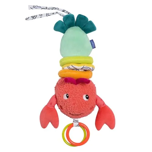 Fehn Spieluhr Hummer – Kuscheltier & Einschlafhilfe - Spieluhr für Babys mit sanfter Melodie 