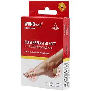WUNDmed Blasenpflaster SOFT & Druckstellenkissen 02-124 transparent, 4 St.