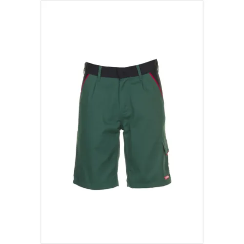 Planam  Highline Shorts grün/schwarz/rot Gr. L, 2375052