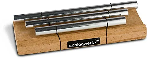 Schlagwerk PC3/1 Power Chimes 3-teiliges Set - Chimes Set mit A3, E4, A4 auf stabilem Holzsockel, präzise gestimmt für einen klaren Klang und vielseitige Einsatzmöglichkeiten.