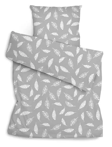 Amilian Bettwäsche Set 2-teilig 135x200 cm - Hochwertige Baumwolle für jeden Schlafbereich - 2-teiliges Bettwäsche Set mit 1 Bettbezug (135x200 cm) und 1 Kissenbezug (80x80 cm). Aus 100% Baumwolle, pflegeleicht und langlebig. Ideal für Kinder, Jugendliche und Erwachsene, sorgt für ein angenehmes Schlafklima.