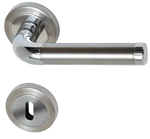 Süd-Metall 32510010 Edelstahl Sybille-R Chrom Türbeschlag für Zimmertüren