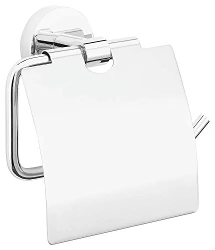 tesa EXXCELLENT Toilettenpapierhalter mit Deckel, verchromt in silber von tesa