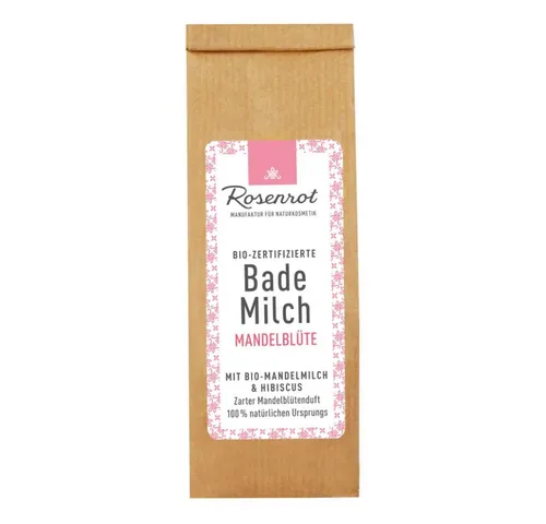 Rosenrot Bademilch Feste Bademilch - Mandelblüte Pulver 150g