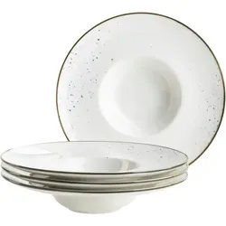 MÄSER Gourmetteller Set 26 cm, 4-tlg. blau in beige von Mäser