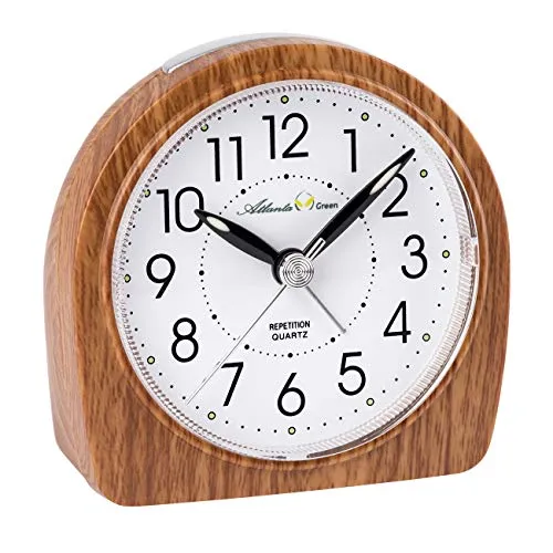 Umweltfreundlicher Wecker Holzoptik Braun in braun von Atlanta