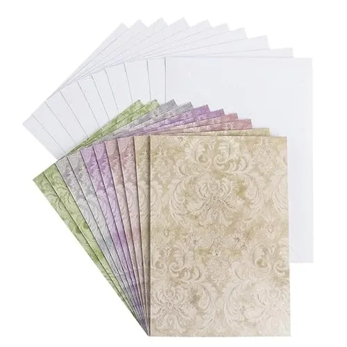 Ideen mit Herz Grußkarten-Set mit Umschlägen | 10 Motiv-Karten | blanko | bunt | neutral | ideal für Glückwünsche zum Geburtstag, Hochzeit,uvm. | Din B6 (Ornamentik 1)