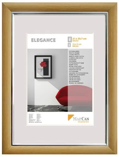 Kunststoff Bilderrahmen Elegance buche-metallic-silber, 50 x 70 cm - Bilderrahmen aus hochwertigem Kunststoff in eleganter buche-metallic-silber Optik, ideal für Ihre Lieblingsbilder und perfekt für moderne Wohnräume.