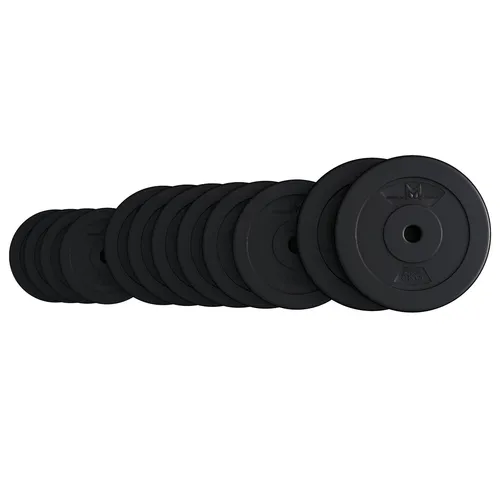 GYRONETICS Hantelscheiben 30 kg Set - Vielseitige Gewichtsscheiben für Dein Training - Hantelscheiben-Set mit 30 kg, ideal für vielseitige Übungen. Individualisiere Dein Training mit verschiedenen Gewichtsscheiben aus robustem Kunststoff für maximale Leistung.