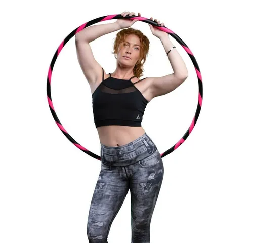Hoopomania Hula-Hoop-Reifen Ø95cm - Pink für Anfänger - Hula-Hoop-Reifen für Anfänger mit 95 cm Durchmesser, ideal für Fitness und Spaß, fördert die Koordination und Beweglichkeit.