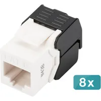 CAT 6 Keystone Modul, ungeschirmt - 8 Stk., Keystone-Modul 8 Stück, werkzeuglos, ungeschirmt