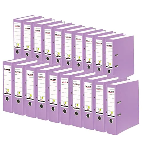 Original Falken 20er Pack PP-Color Kunststoff-Ordner - Ordner für DIN A4, vegan und FSC-zertifiziert, mit hochwertiger Hebelmechanik und schmutzabweisender PP-Folie – ideal für ein organisiertes Büro.