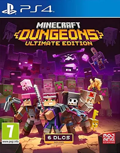 Minecraft Dungeons Ultimate Edition PS4 - PC- & Videospiele: Ultimate Edition mit 6 DLCs, ideal für Multiplayer-Spaß und Abenteuer in der Minecraft-Welt.
