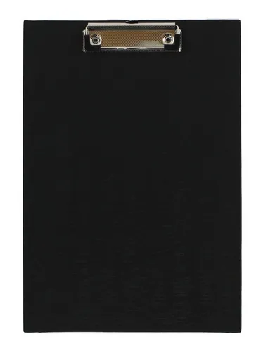 d.rect Schreibmappe Klemmbrett DIN A4 (1-St), aus Graupappe, mit PVC-Folien-Überzug und Drahtbügelklemme