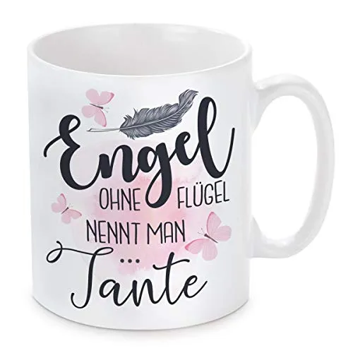 Herzbotschaft Tasse mit Motiv Modell: Engel ohne Flügel nennt Man Tante