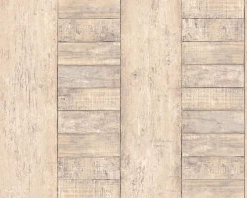 A.S. Création Tapete New England, Mustertapete in Holzoptik, grau, metallic, schwarz, 886620