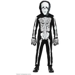 W WIDMANN MILANO Party Fashion - Kinderkostüm Skelett, Kostüm für Halloween, Faschingskostüme Kinder, Overall