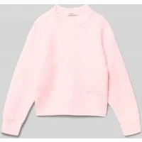 Garcia Strickpullover mit gerippten Abschlüsse in Rosa, Größe 164