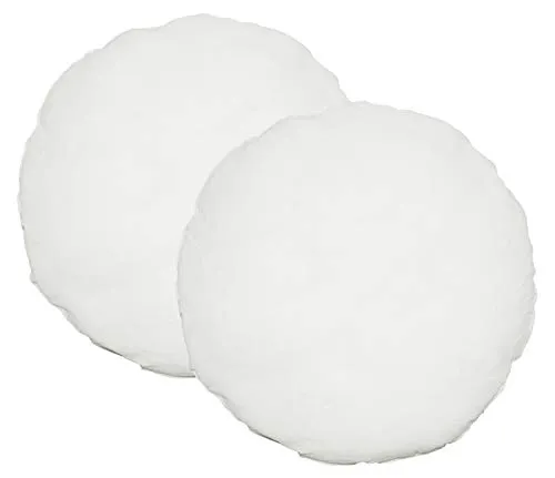 Haus und Deko 2er Pack Füllkissen 50 cm rund Innenkissen Polyester Sofakissen Kopfkissen Kissen Weiß