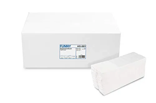Funny Papierhandtuch C-Falz, 2-lagig, 2880 Blatt - Papiertücher, umweltfreundlich aus Recyclingpapier, ideal für den täglichen Gebrauch und hohe Absorption.