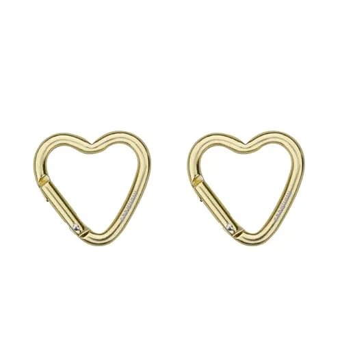 munkees, 2 x Mini Herzkarabiner, Schlüsselanhänger, Gold, 3222