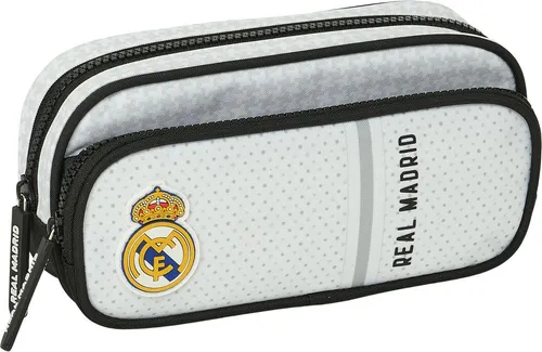 Real Madrid C.F. Federtasche Weiß Grau 21 x 10,5 x 6 cm