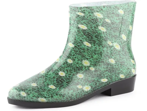 Ladeheid Regenstiefelette Damen LAZT201802 - Halbhohe Gummistiefel für Frauen, komfortabel und wasserfest, ideal für Spaziergänge und Gartenarbeit. Hergestellt in der EU aus langlebigem PVC, ohne schädliche Substanzen.