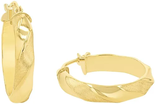 Amor Creolen Damen Ohrschmuck 1,9 cm Gold - Elegante 375 Gold Creolen mit Bügelverschluss, 19 mm lang und 3,5 mm breit. Ideal als Geschenk in einer hübschen Schmuck Geschenk Box für besondere Anlässe.