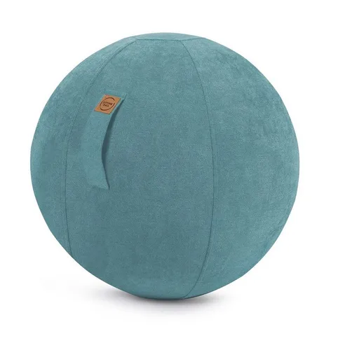 Magma Heimtex Sitzball Alfa Velour Größe 65 cm Ø Sitzmöbel Wohnaccessoire mit Griff (1-St), mit Griff