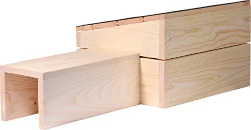 dobar® 22227FSCe Igelhaus mit Bitumendach - FSC-zertifiziertes Igelhaus aus Massivholz, wasserdicht mit extra langem Eingang zum Schutz vor Raubtieren – ideal für Igel und andere Wildtiere.