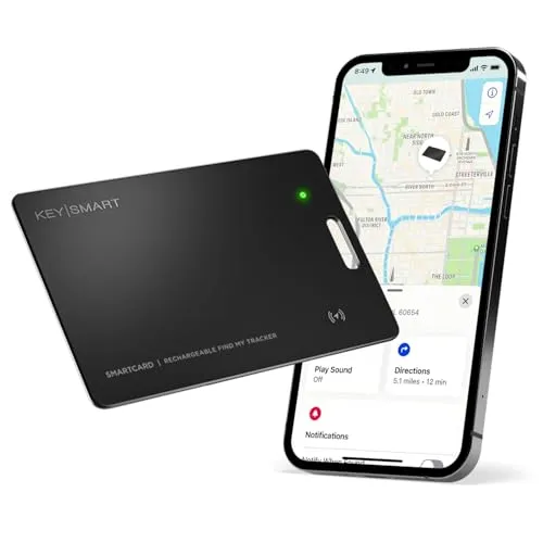 Key Smart SmartCard - Tracker-Karte für Portemonnaie Finder mit Apple Wo ist! - Sonstige, praktische Tracker-Karte in Schwarz zur einfachen Ortung Ihres Portemonnaies über die Apple Wo ist!-App.