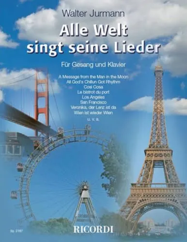 Alle Welt singt seine Lieder: Noten für Gesang und Klavier